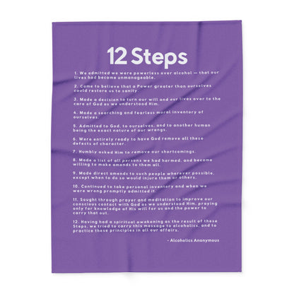Haler Smith Polar Fleece Blanket - 12 Steps - Light Purple