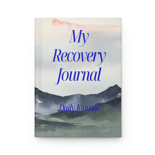 Haler Smith Hardcover Journal - My Recovery Journal - Mountain Scene - Blue Letters