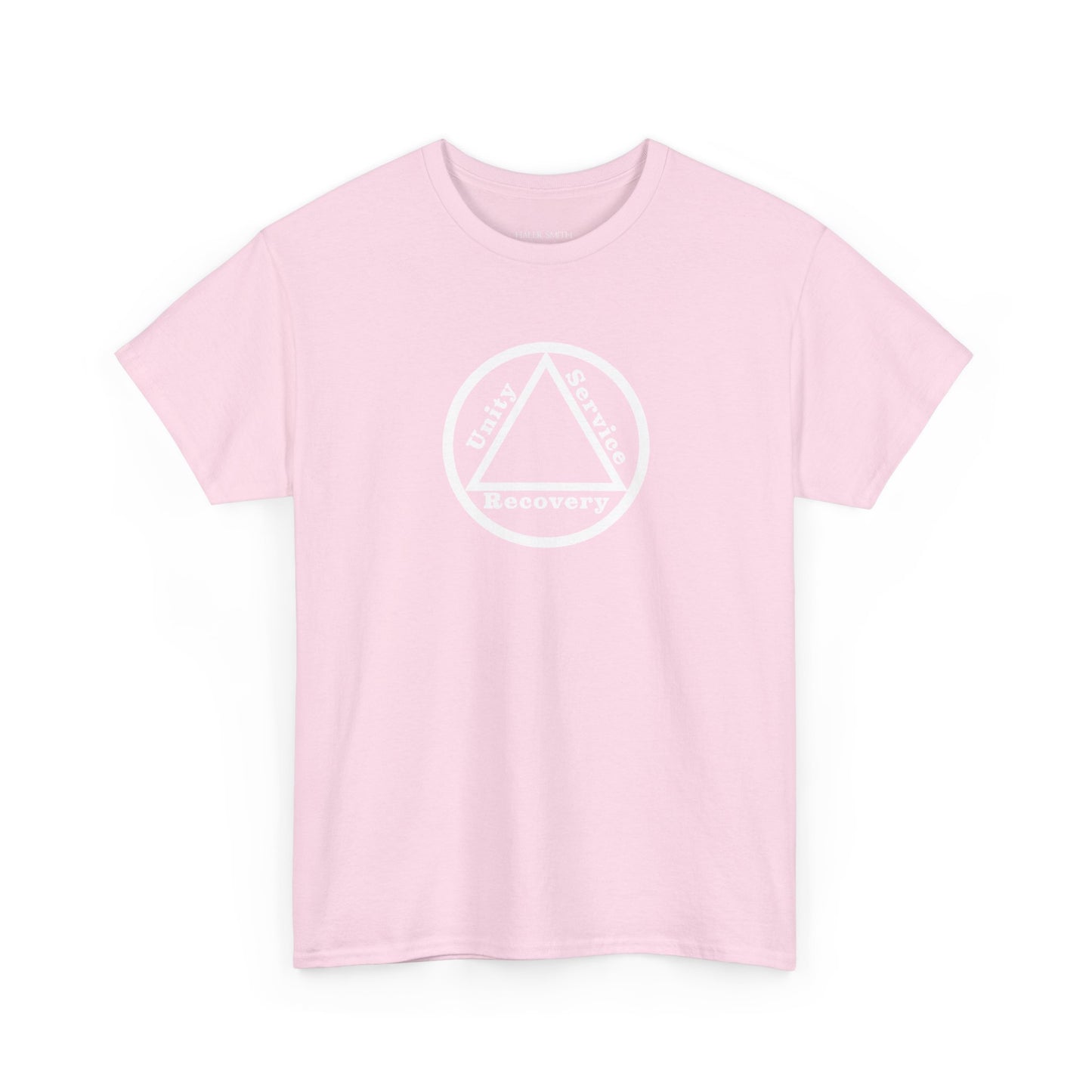 Sobriety Short Sleeve T-Shirt | Unity Service Recovery Design 1 On The Front
