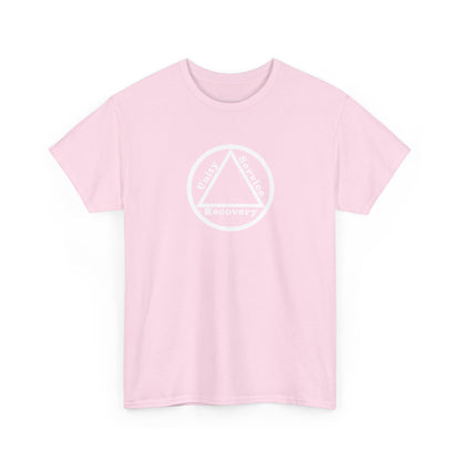 Sobriety Short Sleeve T-Shirt | Unity Service Recovery Design 1 On The Front