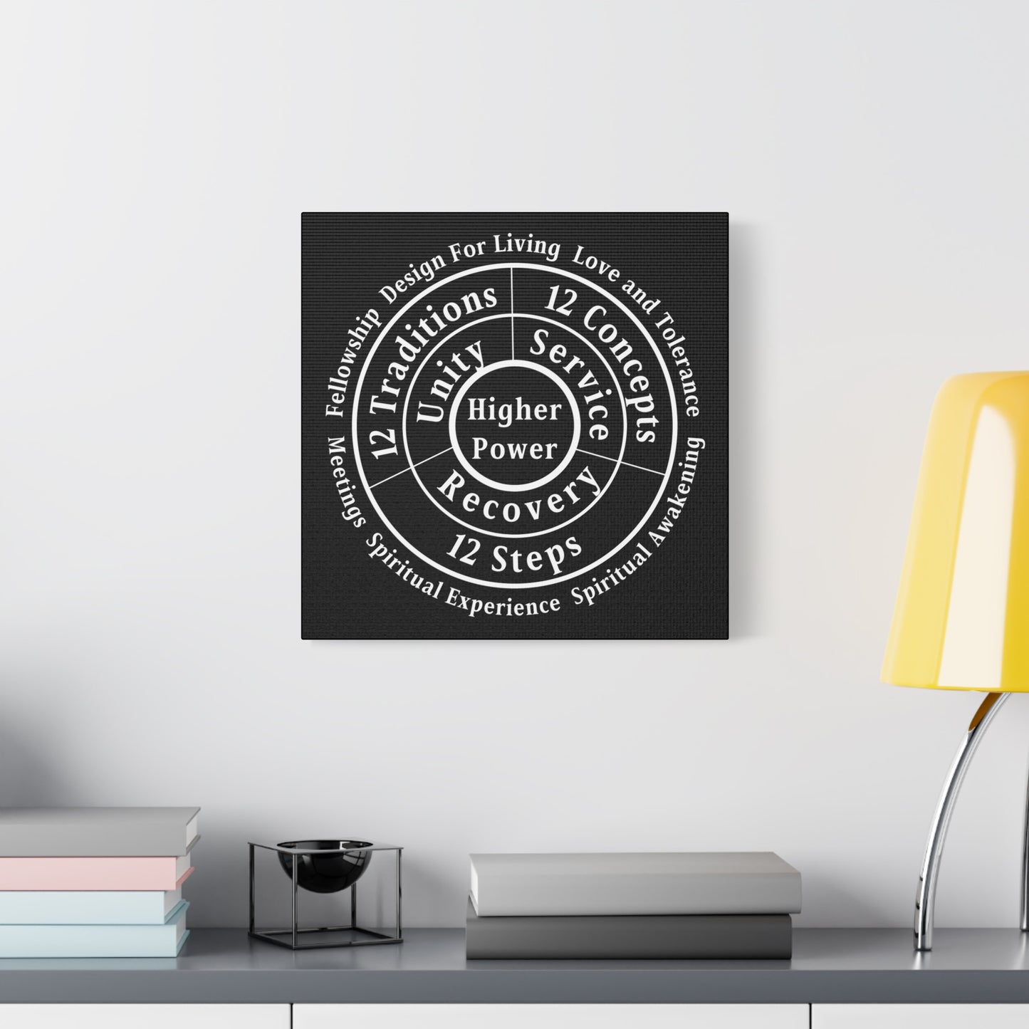Haler Smith Matte Canvas - Higher Power 1 - Black Matte Finish - White Letters