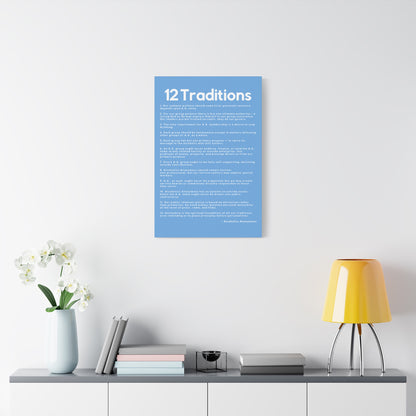 Haler Smith - Canvas - Haler Smith Matte Canvas - 12 Traditions - Vertical Light Blue Matte Finish