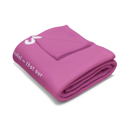 Haler Smith - Home Decor - Haler Smith Polar Fleece Blanket - 12 Steps - Light Pink