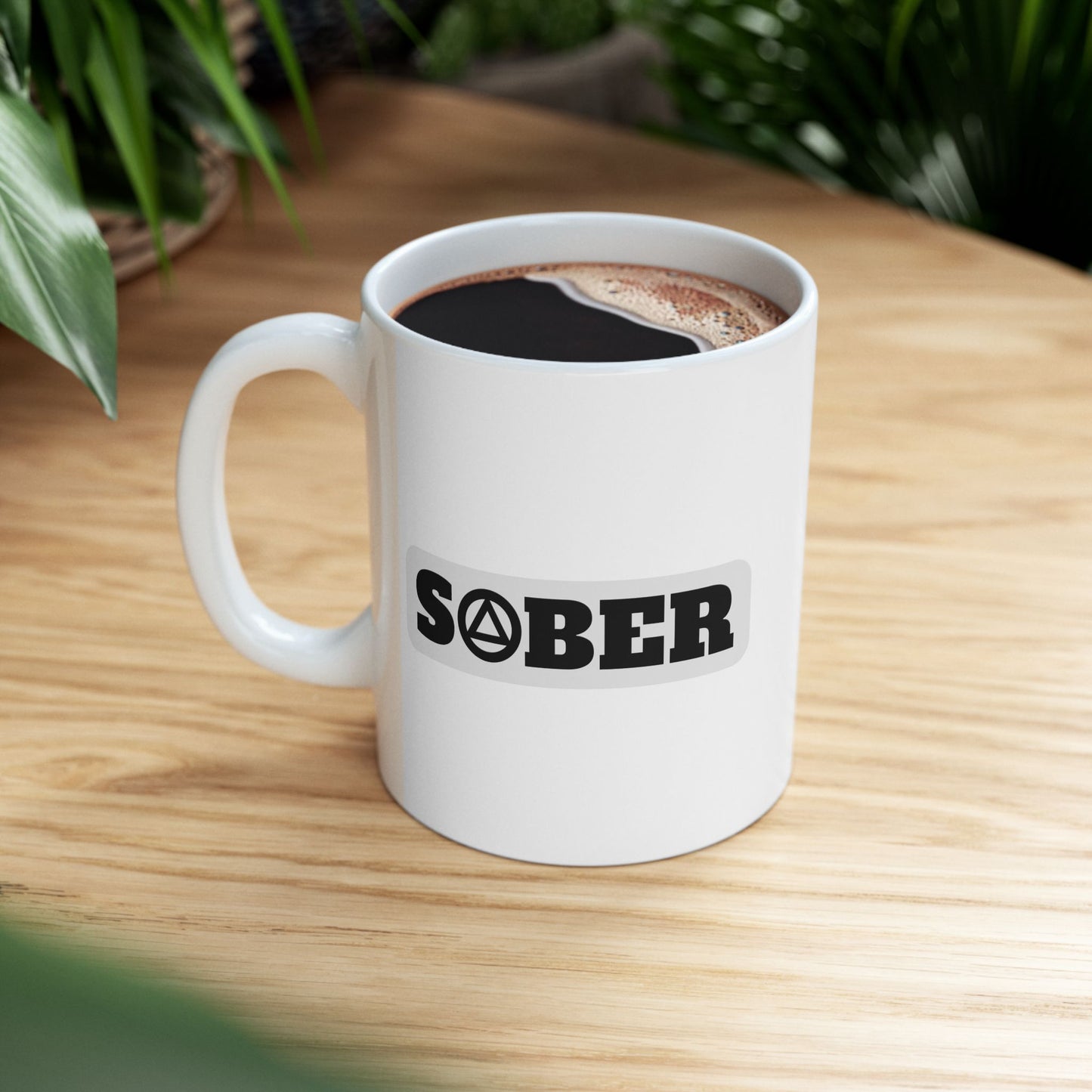 Recovery Ceramic Coffee Mug | Sober Design 2 | Black Letters