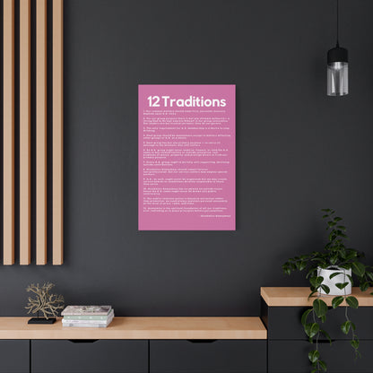 Haler Smith - Canvas - Haler Smith Matte Canvas - 12 Traditions - Vertical Light Pink Matte Finish