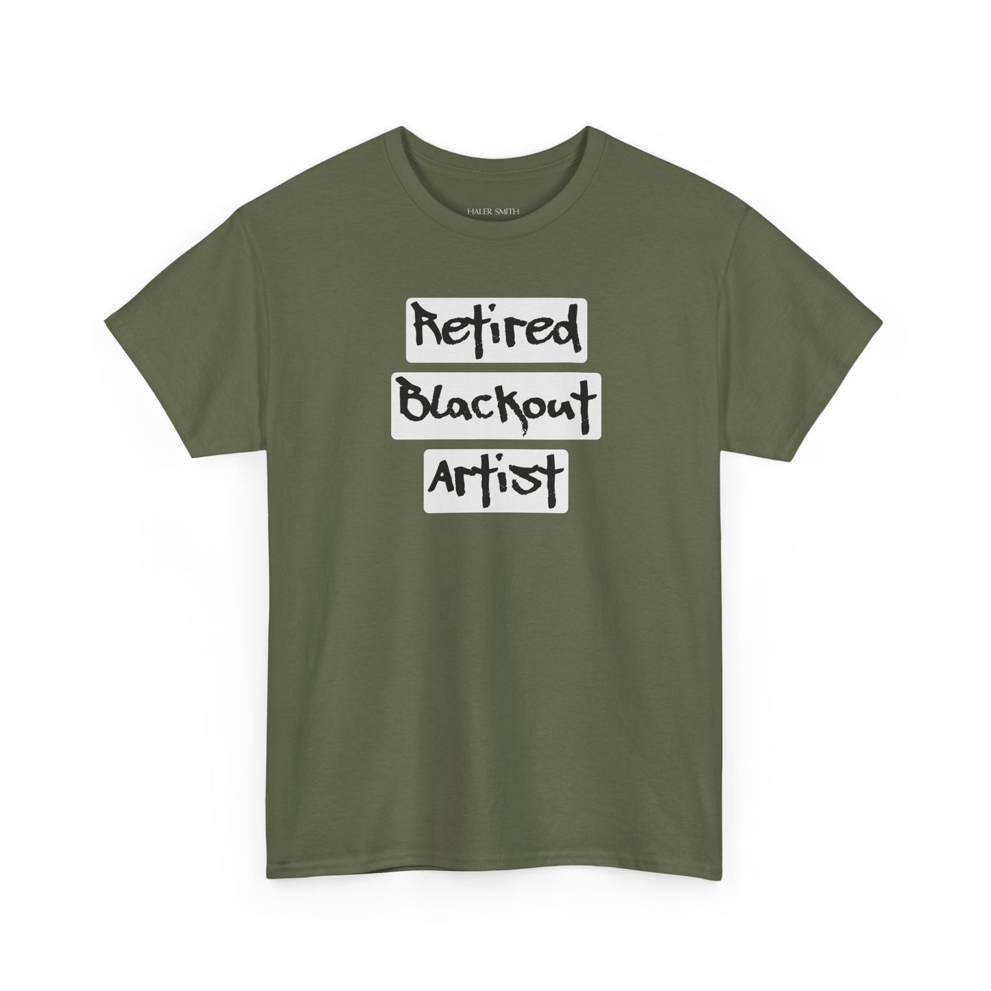 Recovery Short Sleeve T-Shirt | Retired Blackout Artist Design 1 On The Front
