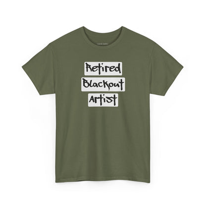 Recovery Short Sleeve T-Shirt | Retired Blackout Artist Design 1 On The Front