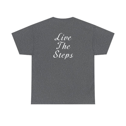 Haler Smith - T-Shirt - Haler Smith Heavy Cotton Short Sleeve Tee S - XL - Live The Steps - White Letters