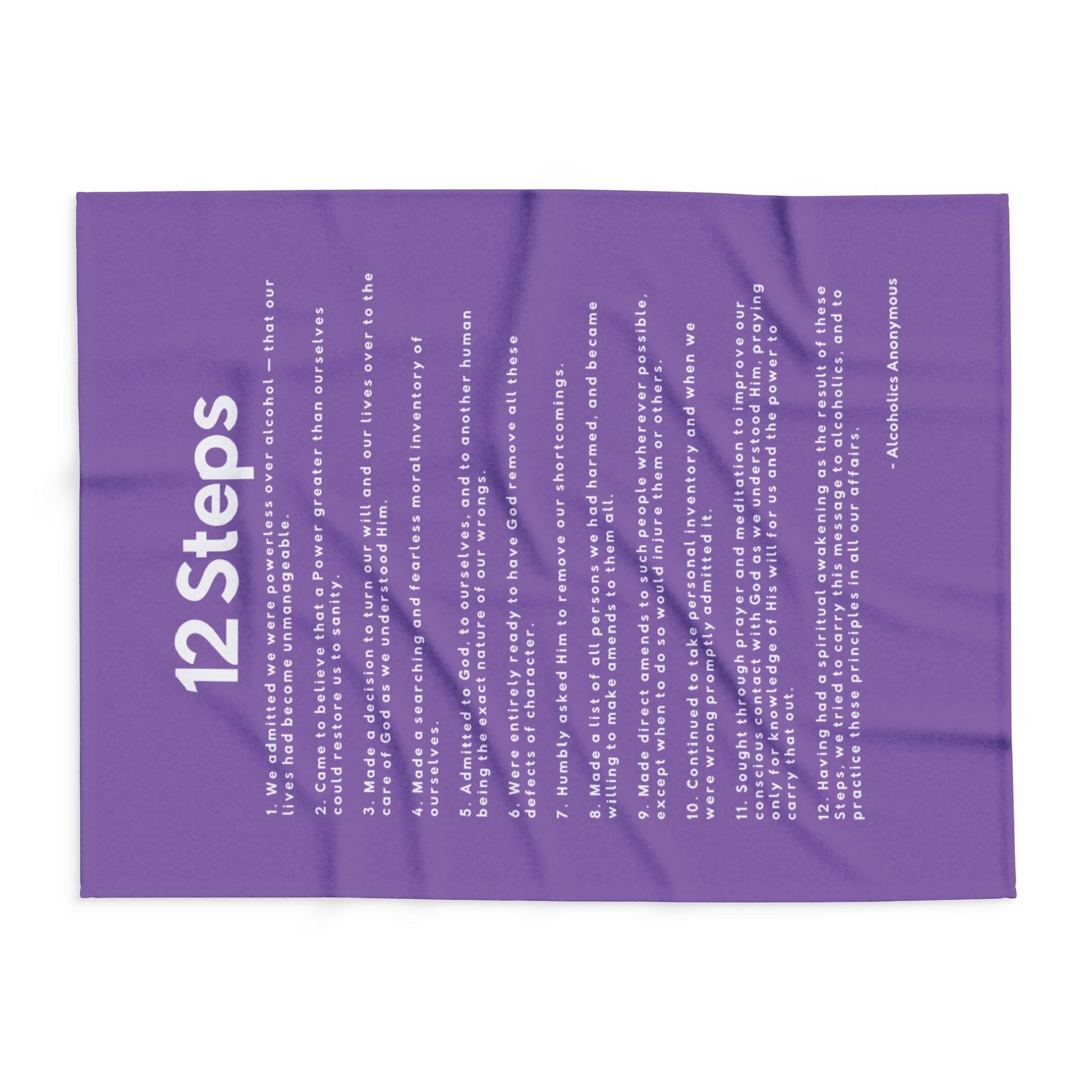 Haler Smith - Home Decor - Haler Smith Polar Fleece Blanket - 12 Steps - Light Purple