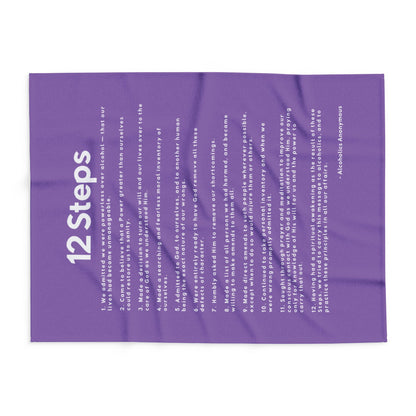 Haler Smith - Home Decor - Haler Smith Polar Fleece Blanket - 12 Steps - Light Purple