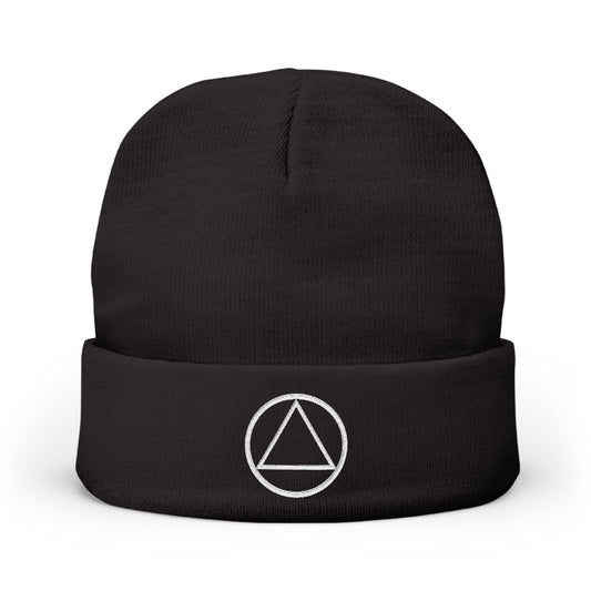 Recovery Knit Beanie | Circle and Triangle Design 1