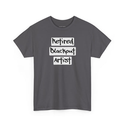 Recovery Short Sleeve T-Shirt | Retired Blackout Artist Design 1 On The Front
