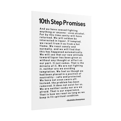 Haler Smith - Poster - Haler Smith Rolled Poster - 10th Step Promises - Vertical White Matte Finish