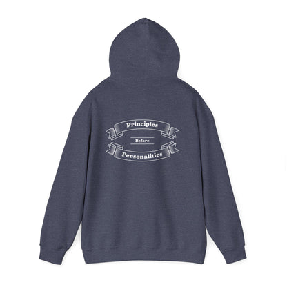 Haler Smith - Hoodie - Haler Smith Cotton Blend Hooded Sweatshirt Hoodie - Principles Before Personalities 1 - S - XL
