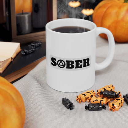 Recovery Ceramic Coffee Mug | Sober Design 2 | Black Letters