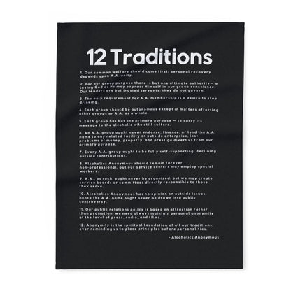 Haler Smith - Home Decor - Haler Smith Polar Fleece Blanket - 12 Traditions - Black