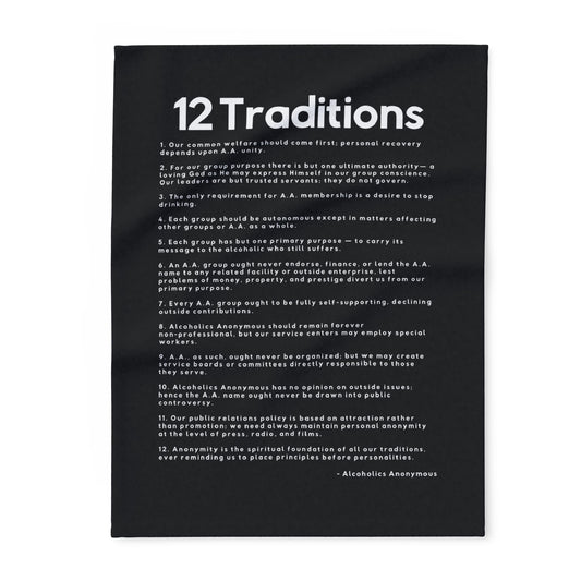 Haler Smith - Home Decor - Haler Smith Polar Fleece Blanket - 12 Traditions - Black