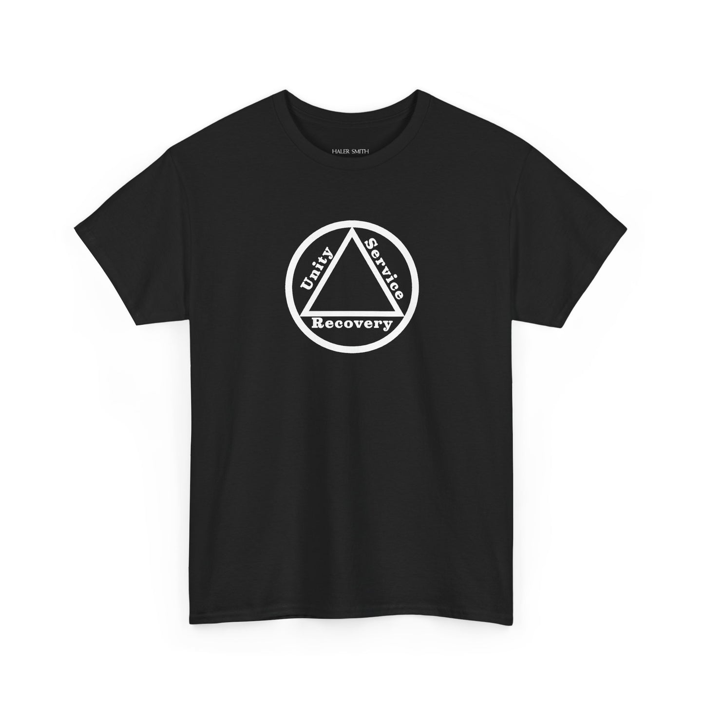 Sobriety Short Sleeve T-Shirt | Unity Service Recovery Design 1 On The Front