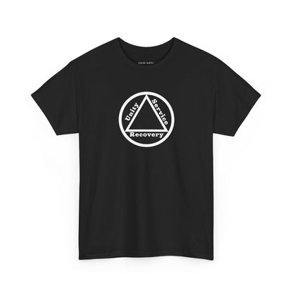Sobriety Short Sleeve T-Shirt | Unity Service Recovery Design 1 On The Front