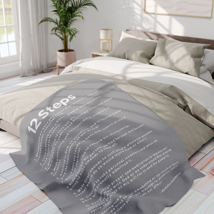 Haler Smith Polar Fleece Blanket - 12 Steps - Light Gray