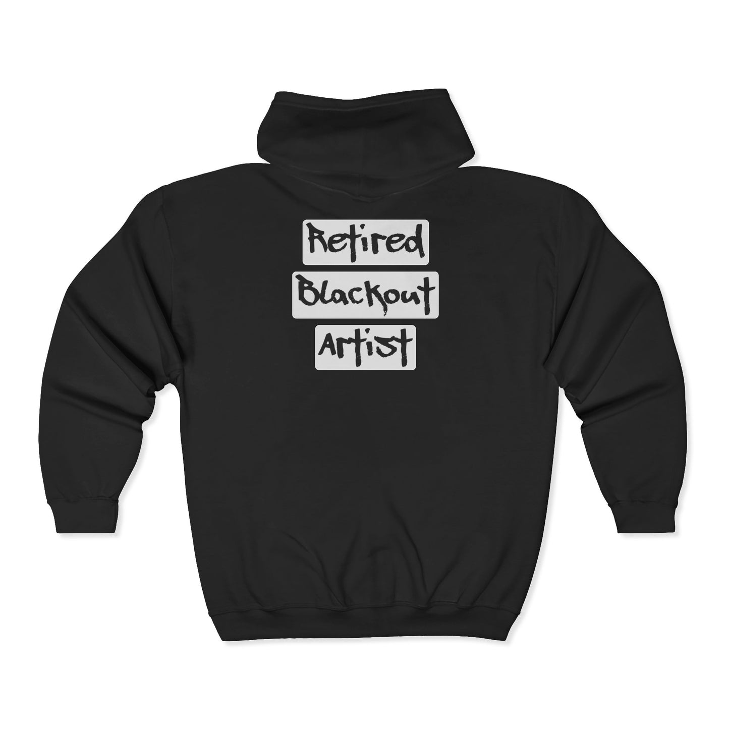 Recovery Zip Hoodie | Retired Blackout Artist Design 1 On The Back