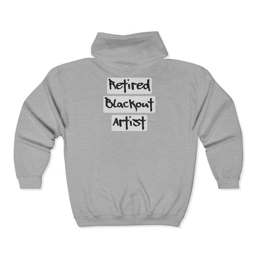 Recovery Zip Hoodie | Retired Blackout Artist Design 1 On The Back