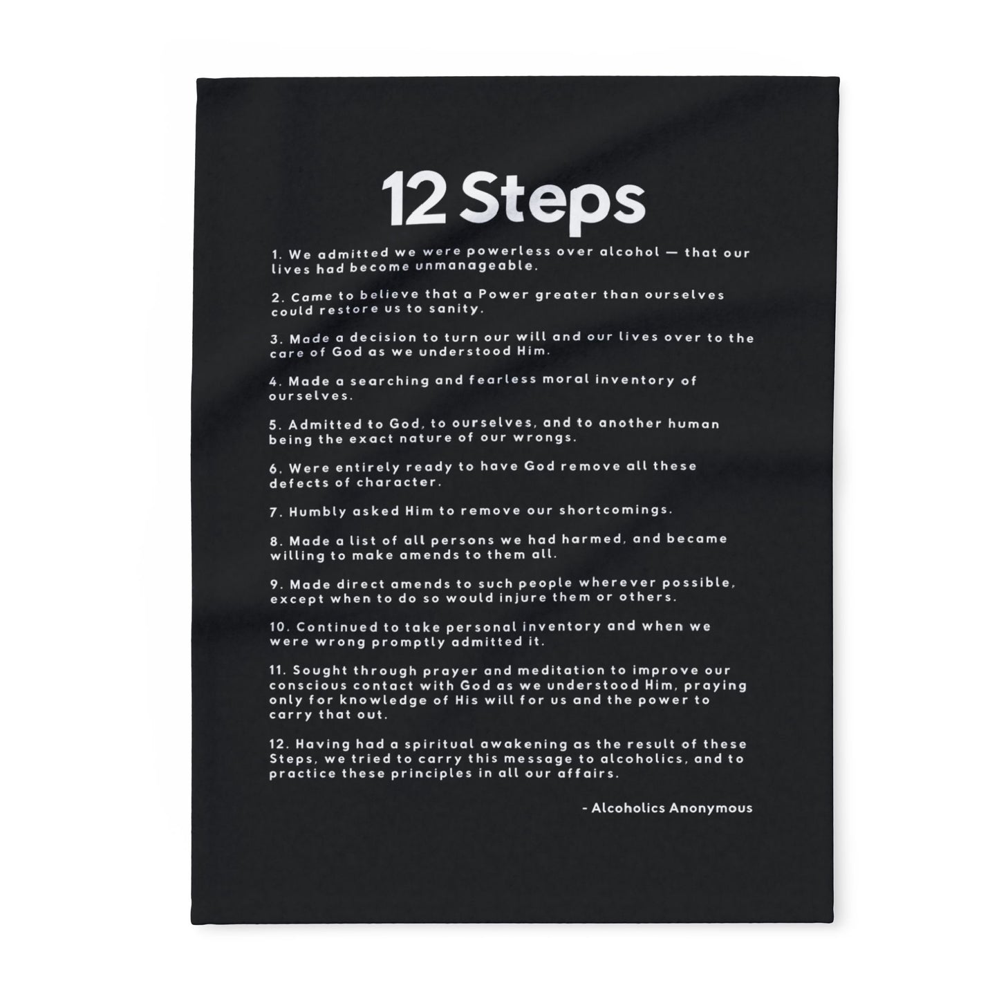 Haler Smith Polar Fleece Blanket - 12 Steps - Black