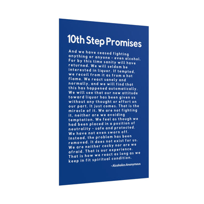Haler Smith - Poster - Haler Smith Rolled Poster - 10th Step Promises - Vertical Dark Blue Matte Finish