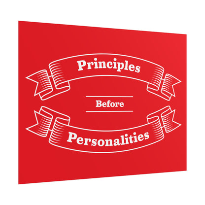 Haler Smith - Poster - Haler Smith Rolled Poster - Principles Before Personalities 1 - Gray Matte Finish