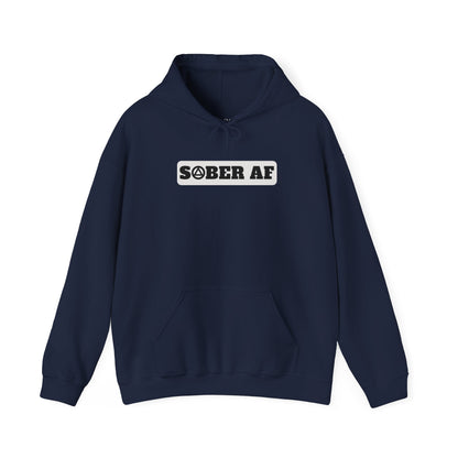 Recovery Hoodie | Sober AF Design 1 On The Front