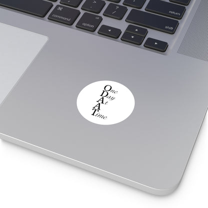 Haler Smith Vinyl Round Sticker - ODAAT - White