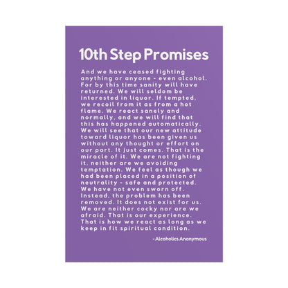 Haler Smith - Poster - Haler Smith Rolled Poster - 10th Step Promises - Vertical Light Purple Matte Finish