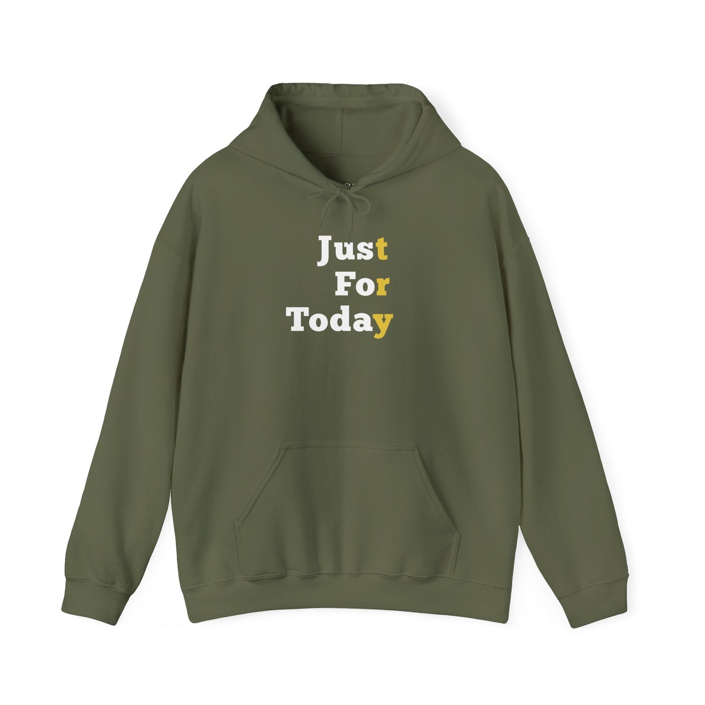 Recovery Hoodie | Just For Today Design 1 On The Front