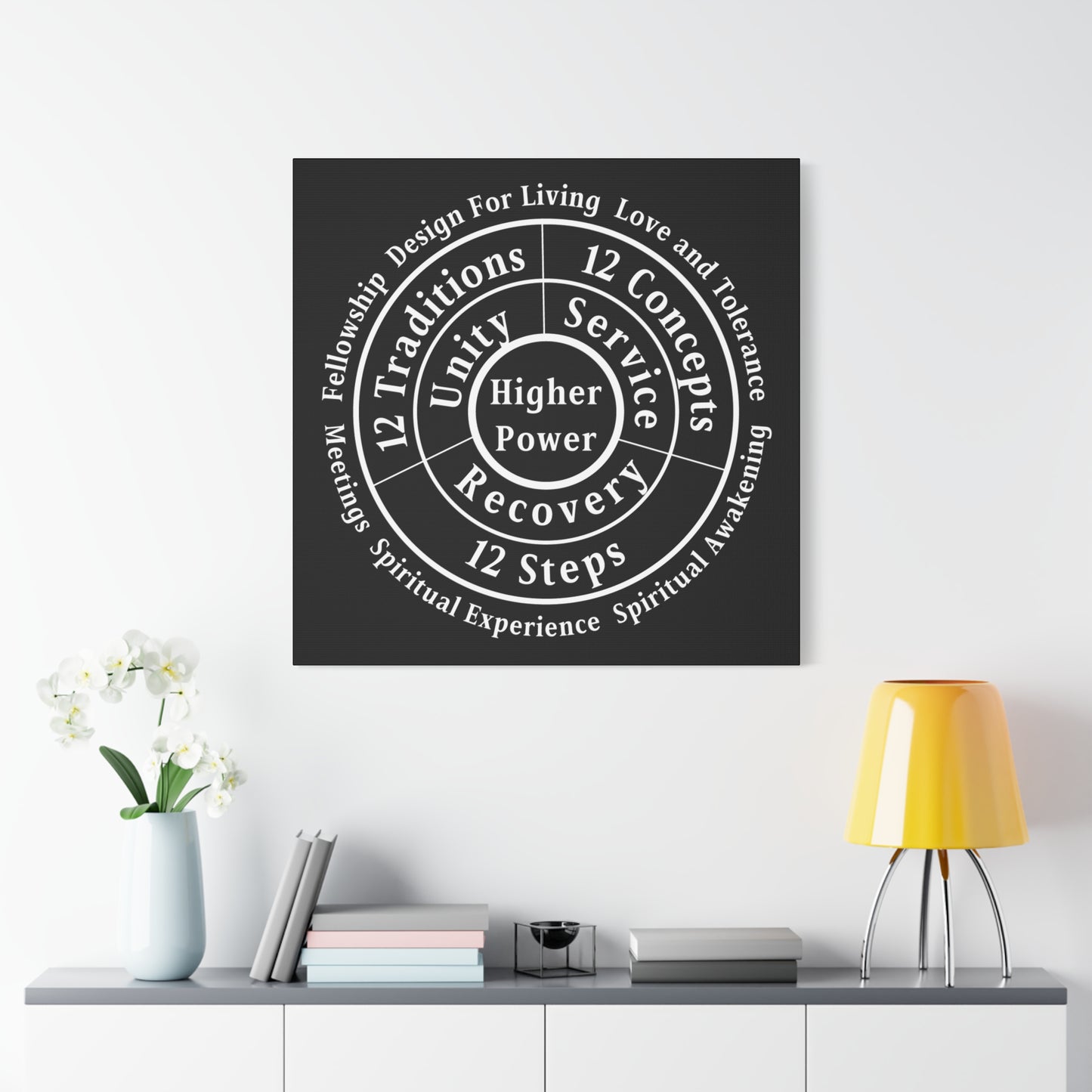 Haler Smith Matte Canvas - Higher Power 1 - Black Matte Finish - White Letters