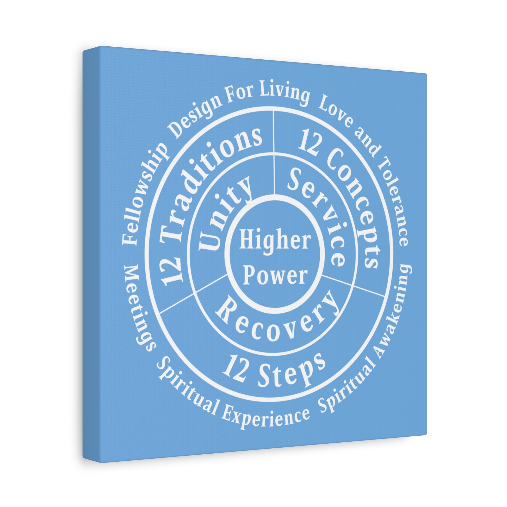 Haler Smith - Canvas - Haler Smith Matte Canvas - Higher Power 1 - Light Blue Matte Finish
