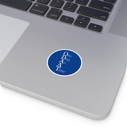 Haler Smith Vinyl Round Sticker - ODAAT - Dark Blue