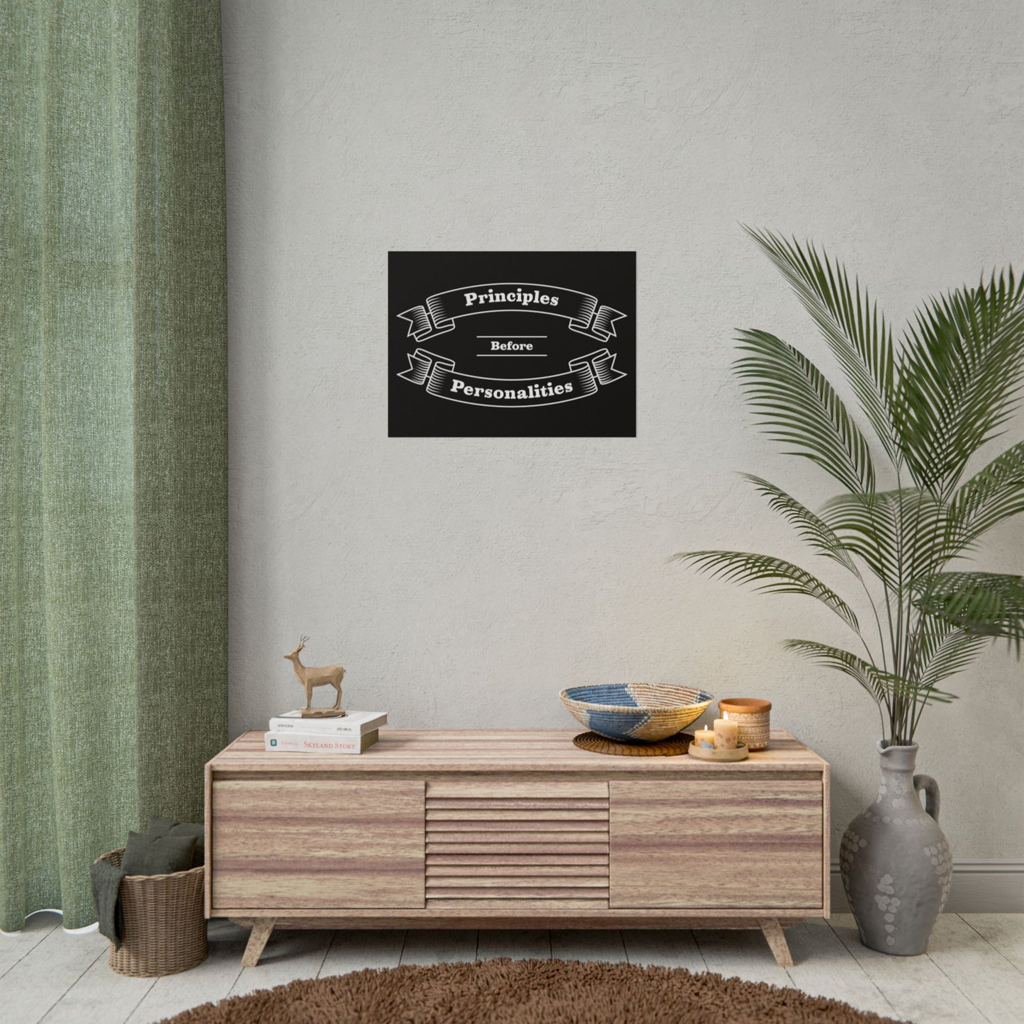 Haler Smith Rolled Poster - Principles Before Personalities - Black Matte