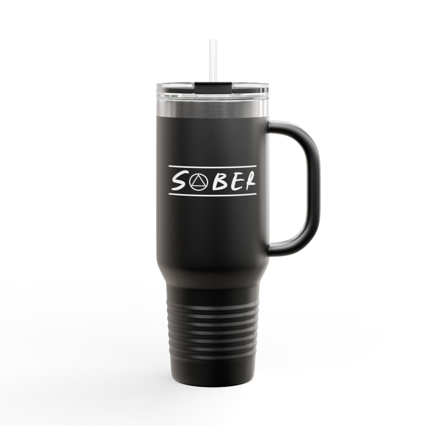 Recovery Insulated Travel Mug with Straw 40 oz. | Sober Design 1