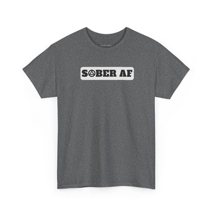 Recovery Short Sleeve T-Shirt | Sober AF Design 1 On The Front