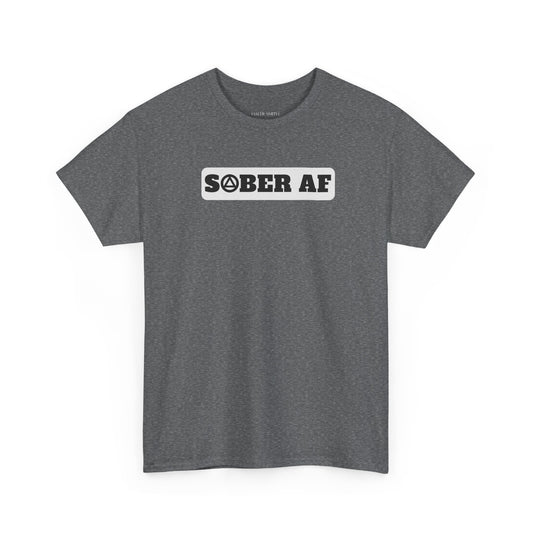 Recovery Short Sleeve T-Shirt | Sober AF Design 1 On The Front