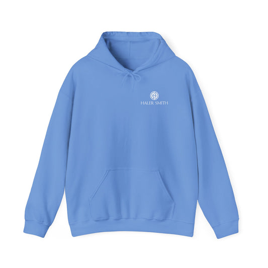 Haler Smith Cotton Blend Hooded Sweatshirt Hoodie 2XL-5XL - Haler Smith Logo White