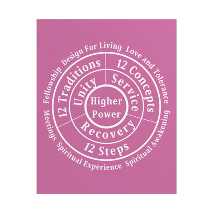 Haler Smith Rolled Poster - Higher Power 1 - Light Pink Matte Finish