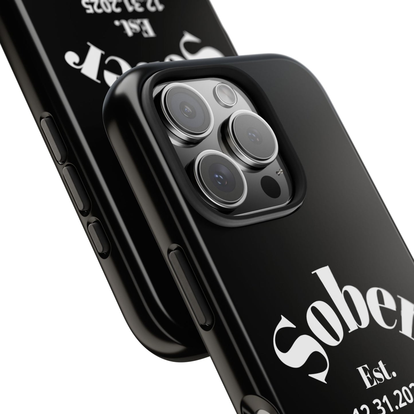 Recovery Phone Case | Sober Life Est. Design 1 | Black iPhone Case
