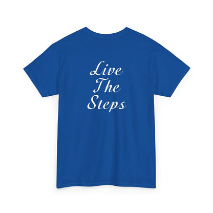 Haler Smith - T-Shirt - Haler Smith Heavy Cotton Short Sleeve Tee 2XL - 5XL - Live The Steps - White Letters