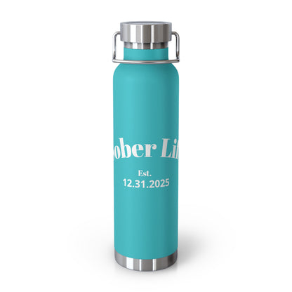 Recovery Insulated Water Bottle 22oz | Sober Life Est. Design 1