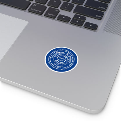 Haler Smith Vinyl Round Sticker - Higher Power 1 - Dark Blue