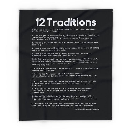 Haler Smith Polar Fleece Blanket - 12 Traditions - Black