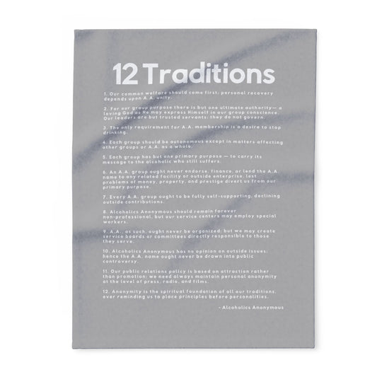 Haler Smith - Home Decor - Haler Smith Polar Fleece Blanket - 12 Traditions - Light Gray