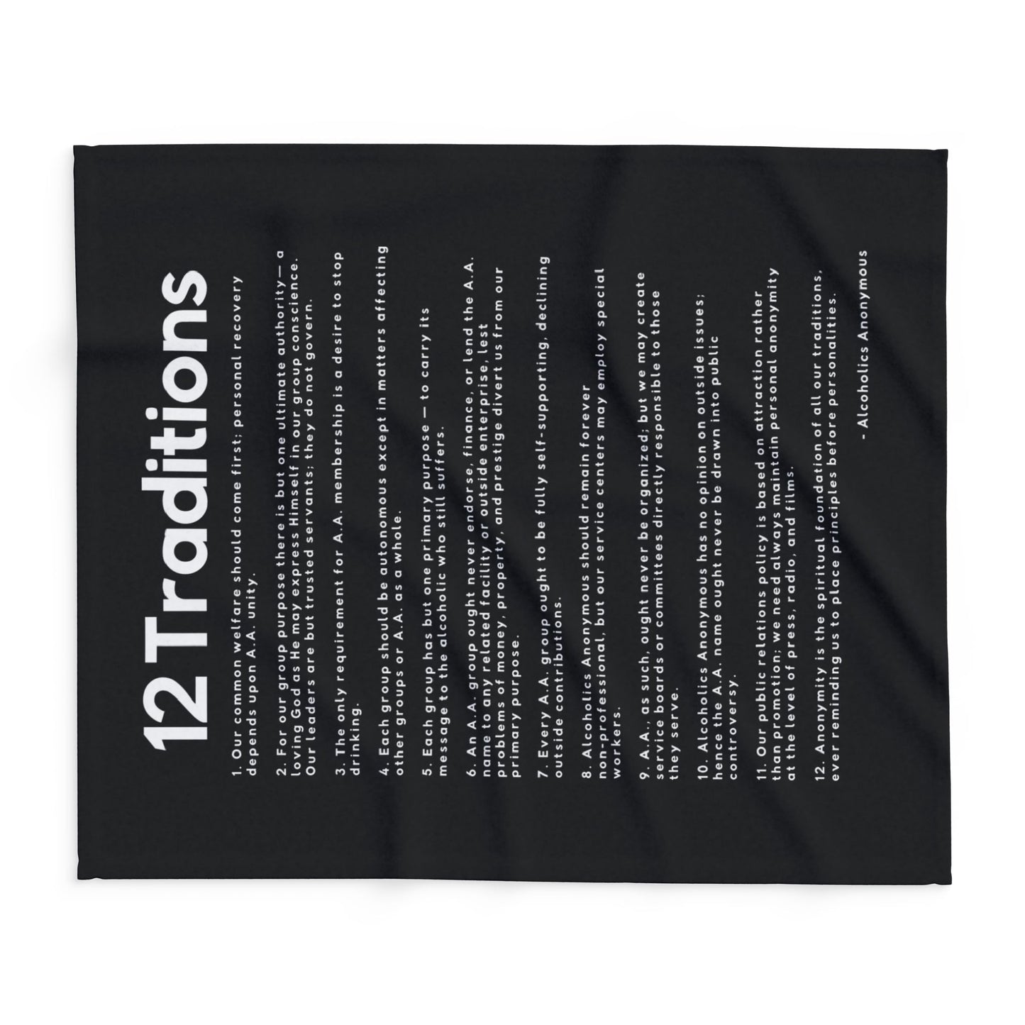 Haler Smith - Home Decor - Haler Smith Polar Fleece Blanket - 12 Traditions - Black