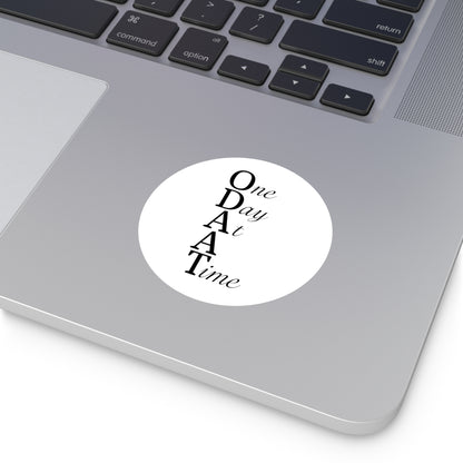 Haler Smith Vinyl Round Sticker - ODAAT - White